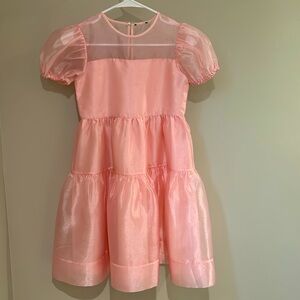 J. Crew Girls' pink organza tiered dress - size 10